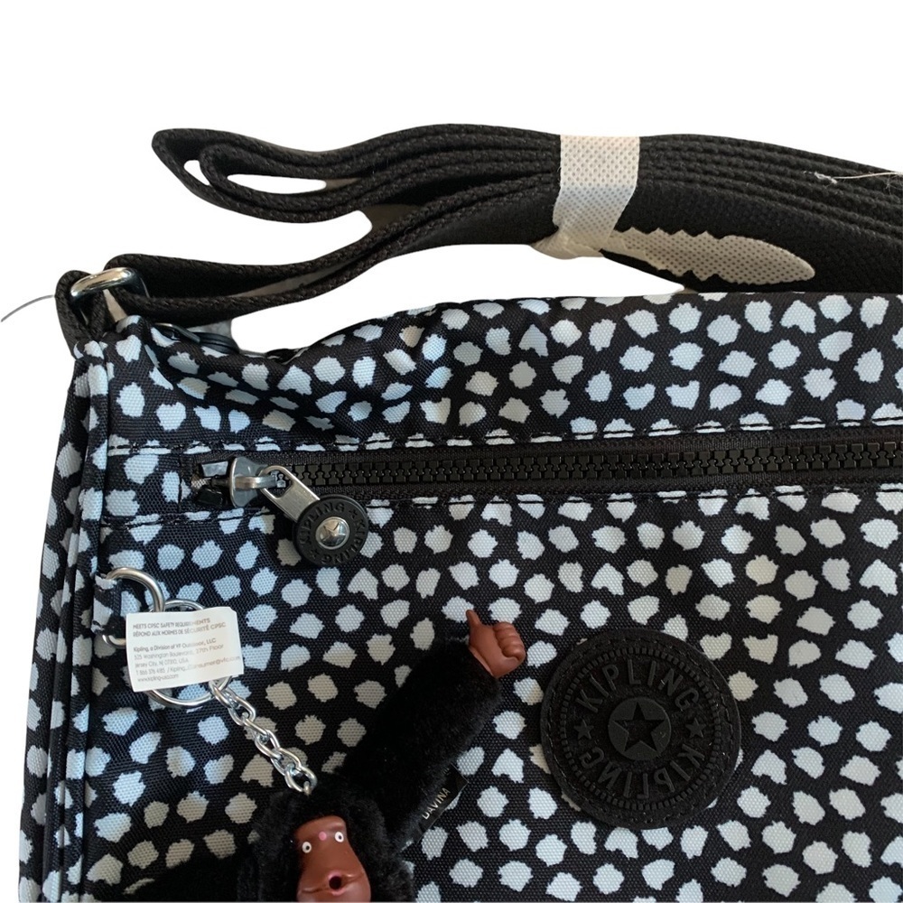 Kipling New With Tags Callie PRT Appaloosa Dots Blue Print 10.5X5X4.5 Crossbody - Picture 5 of 13